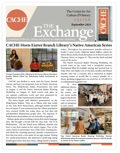 September 2024 CACHE-Exchange - Center for Art, Culture and History, Exeter