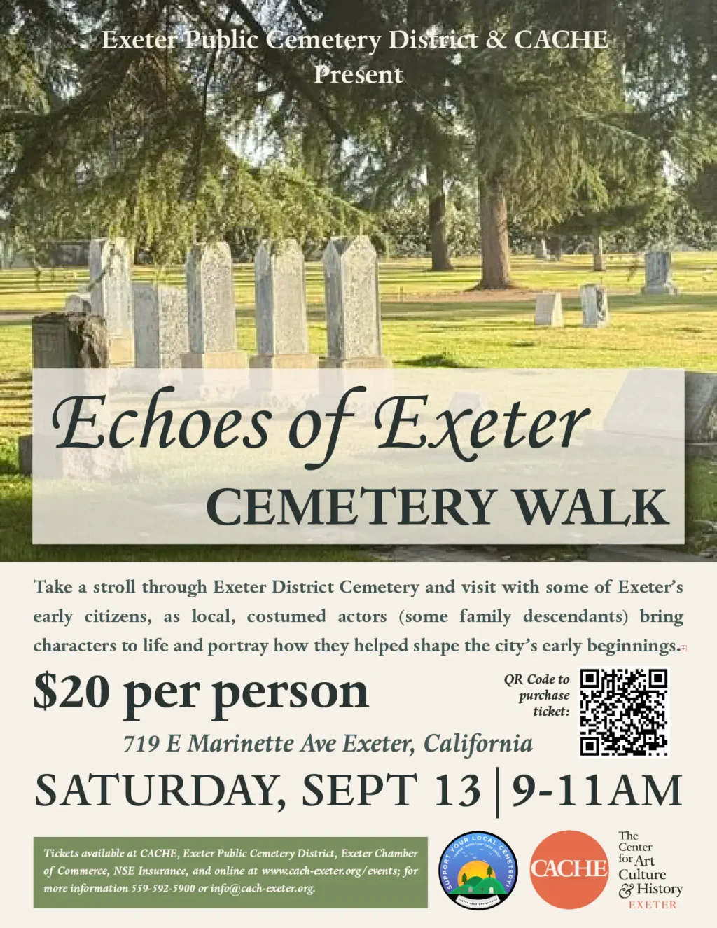 Cache Exeter Cemetery Walk Flyer