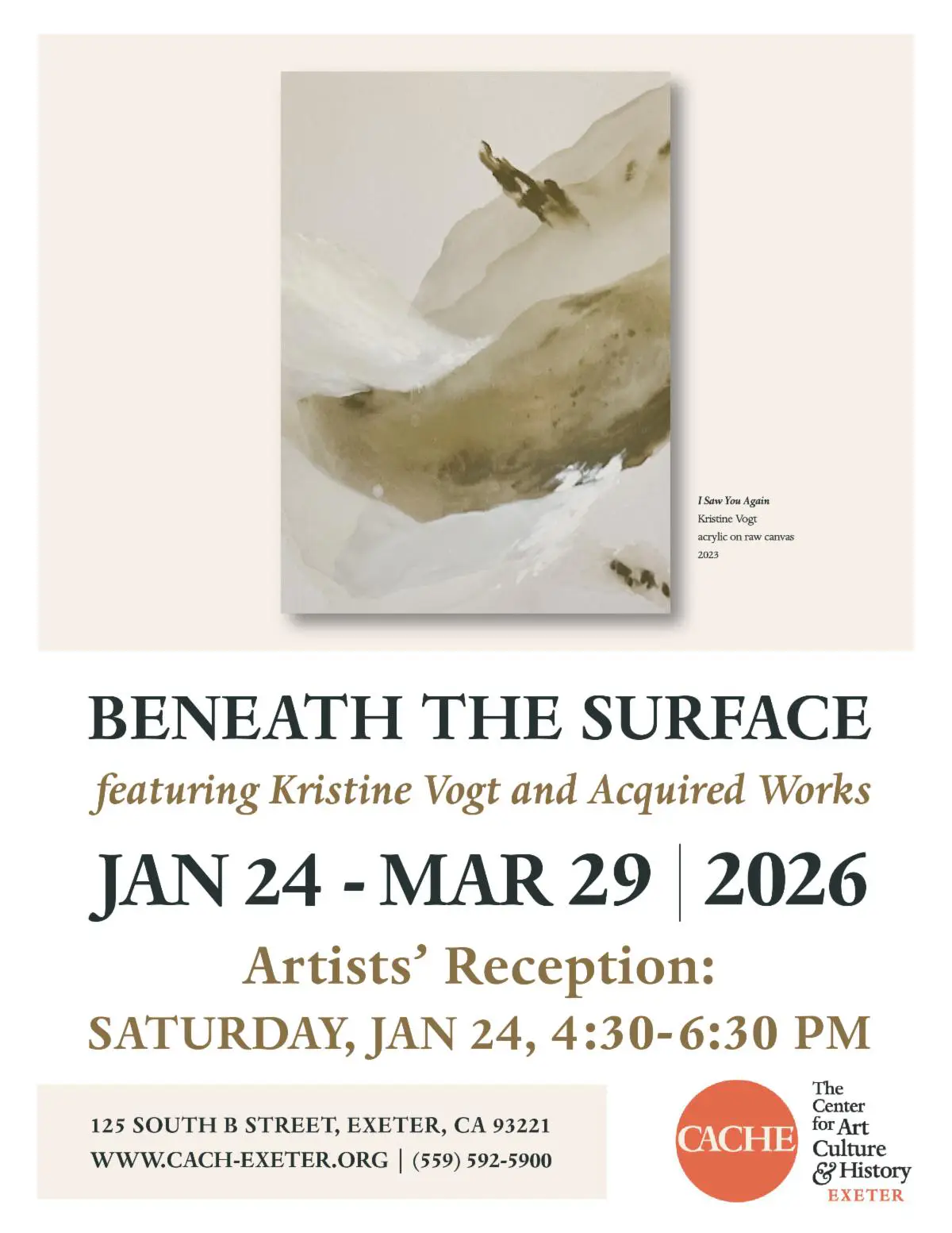 Beneath the surface exhibit flyer